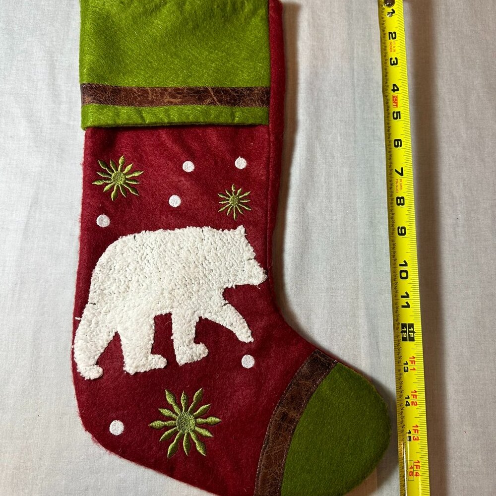 Lodge look Christmas stocking